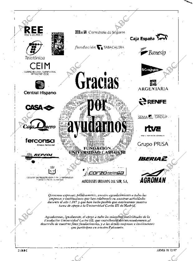 ABC MADRID 18-12-1997 página 2