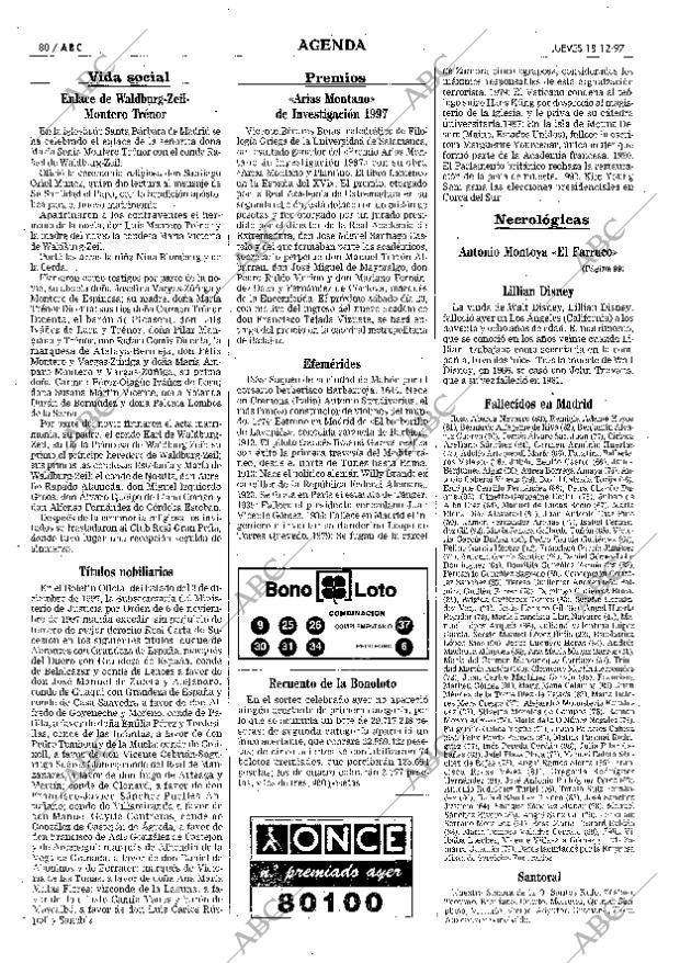 ABC MADRID 18-12-1997 página 80