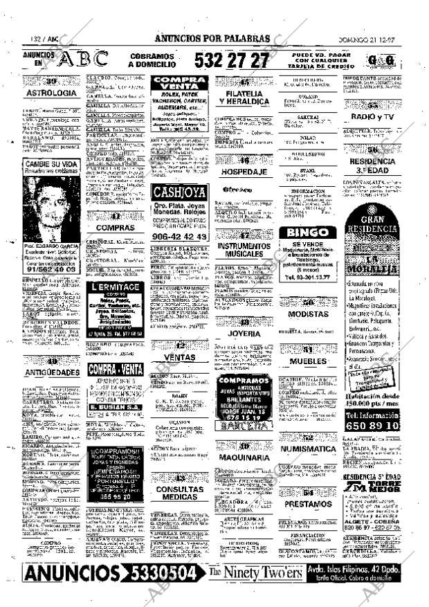 ABC MADRID 21-12-1997 página 132