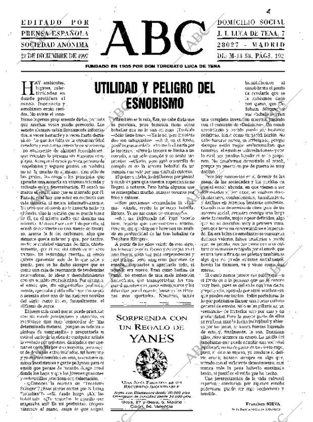 ABC MADRID 21-12-1997 página 3