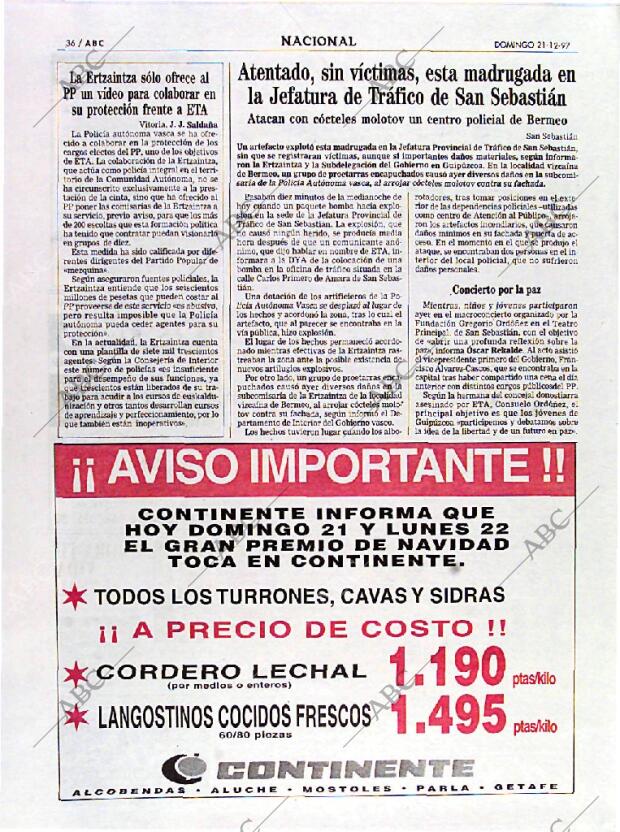 ABC MADRID 21-12-1997 página 36