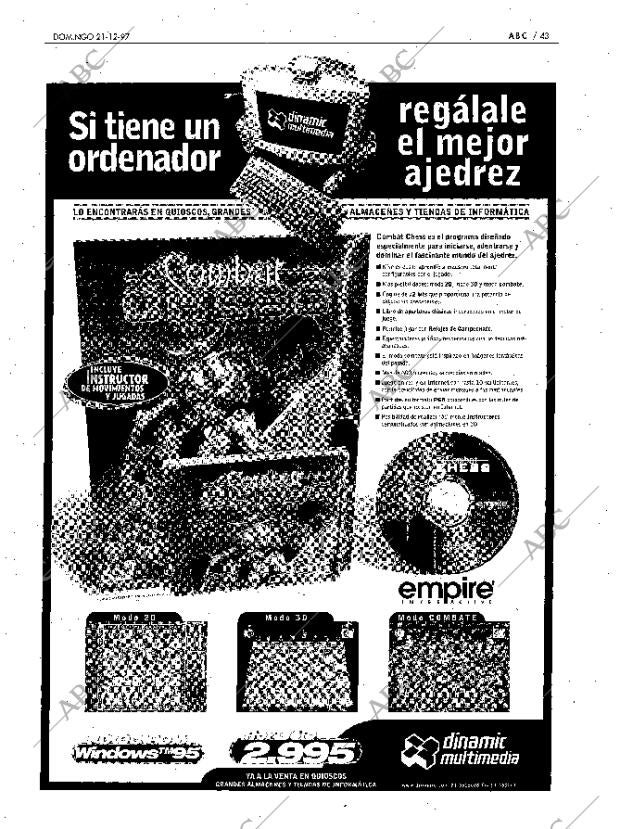 ABC MADRID 21-12-1997 página 43