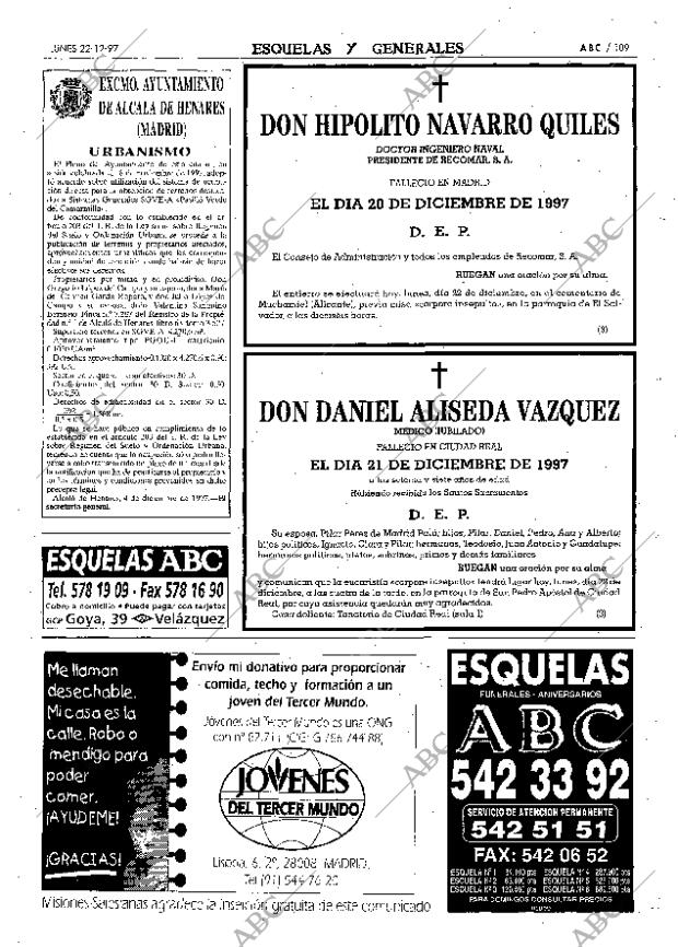 ABC MADRID 22-12-1997 página 109