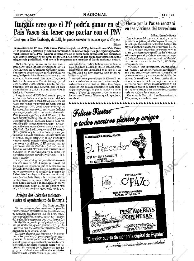 ABC MADRID 22-12-1997 página 23