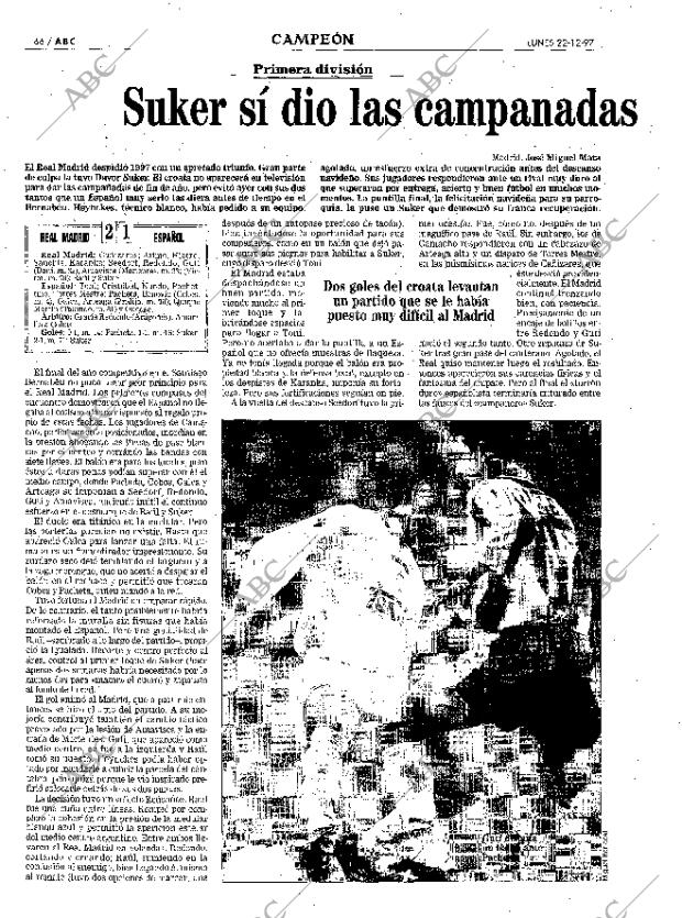 ABC MADRID 22-12-1997 página 66
