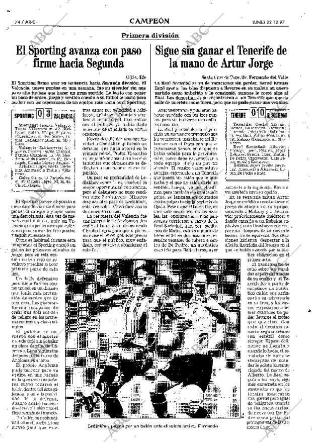ABC MADRID 22-12-1997 página 74