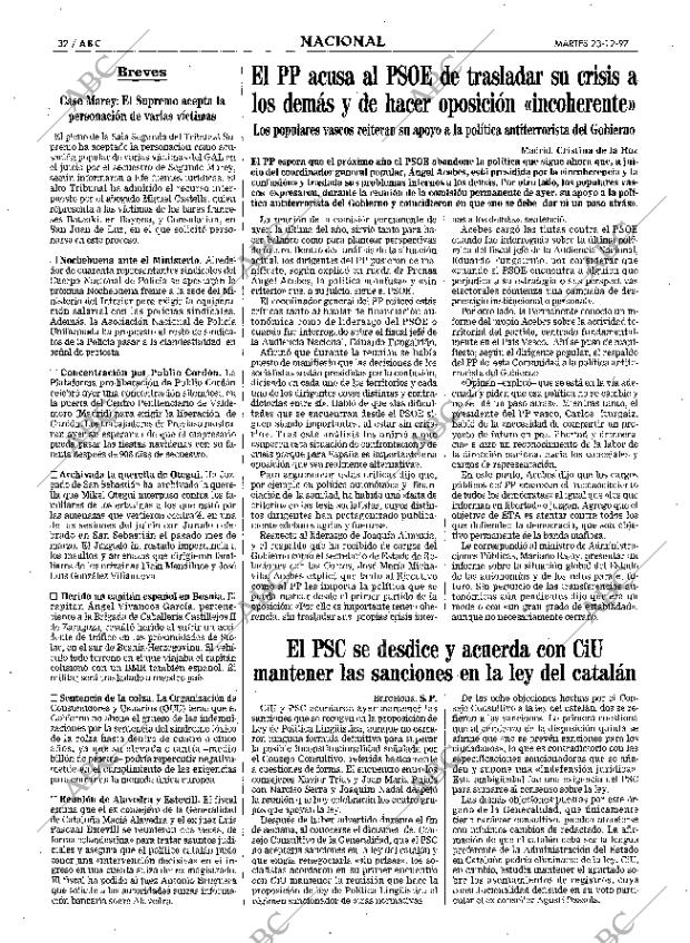 ABC MADRID 23-12-1997 página 32