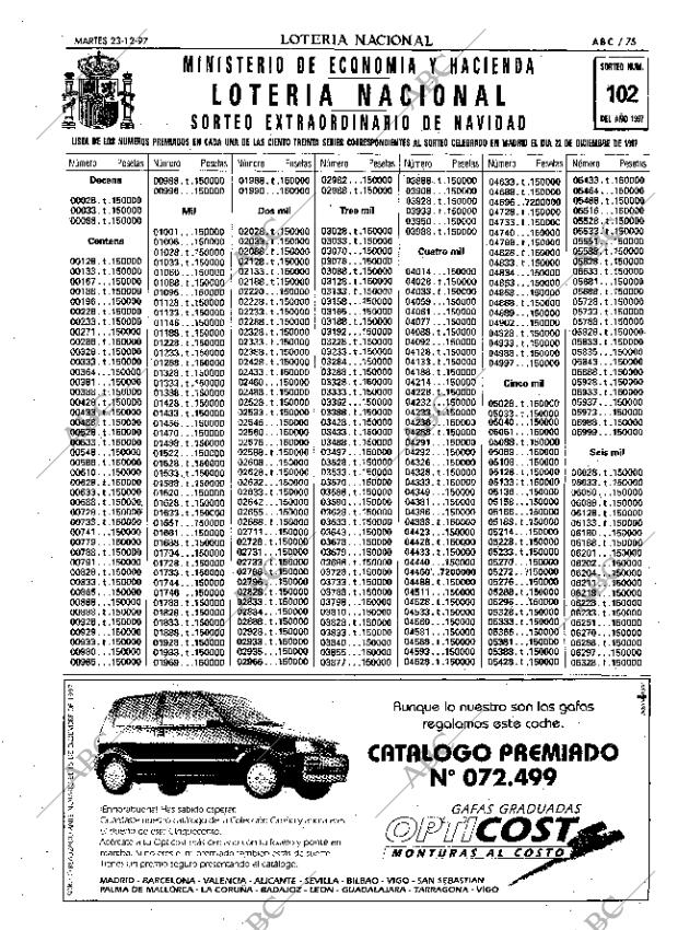 ABC MADRID 23-12-1997 página 75