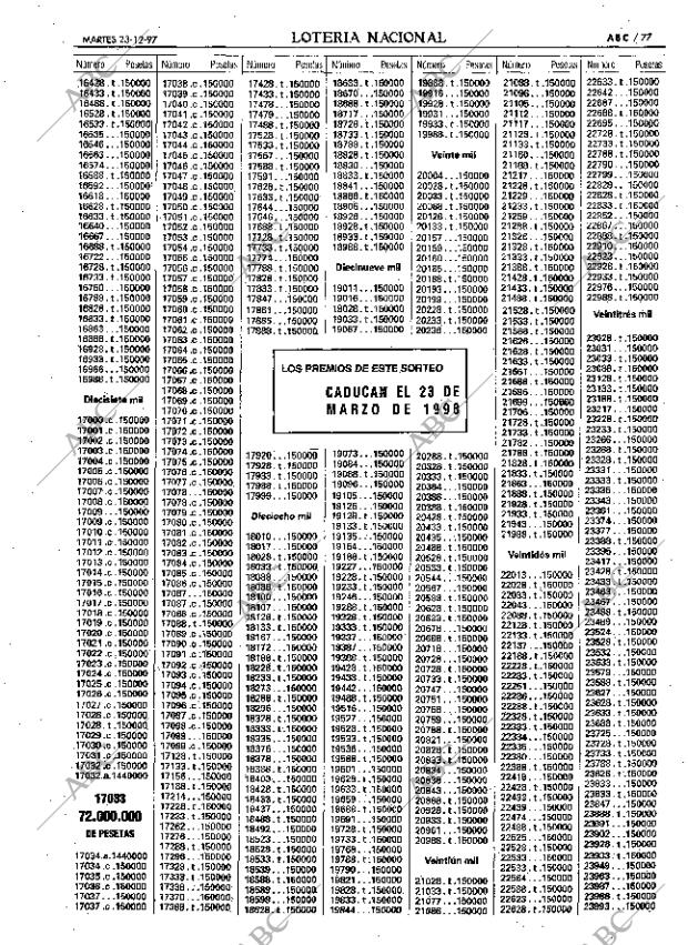 ABC MADRID 23-12-1997 página 77