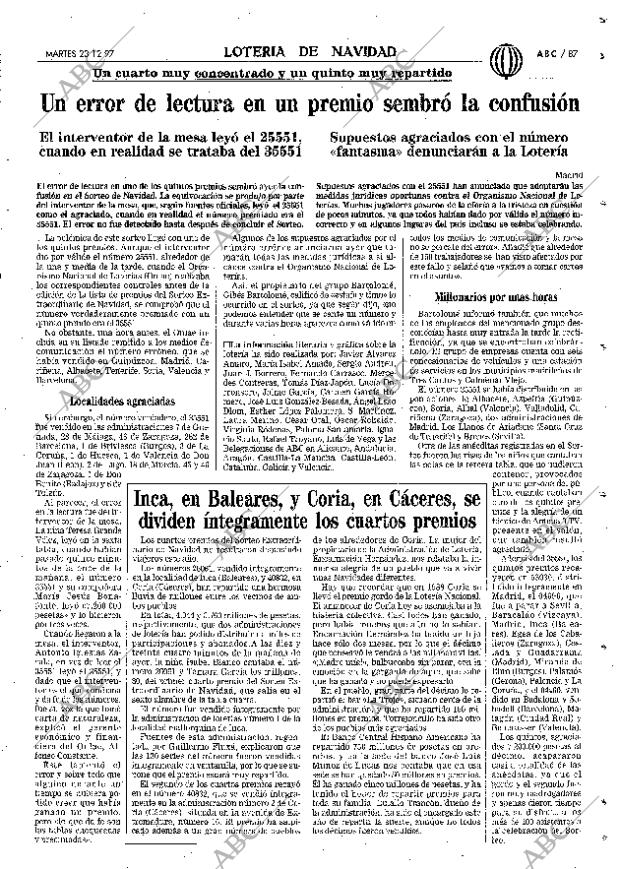 ABC MADRID 23-12-1997 página 87