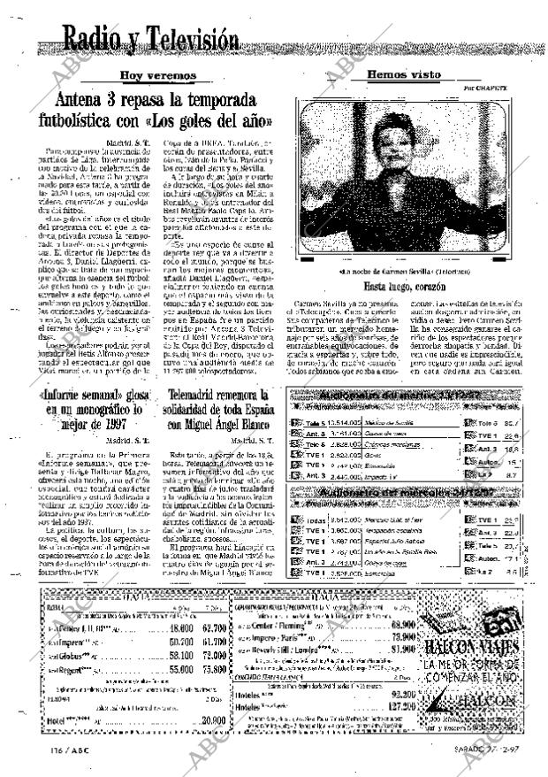 ABC MADRID 27-12-1997 página 116