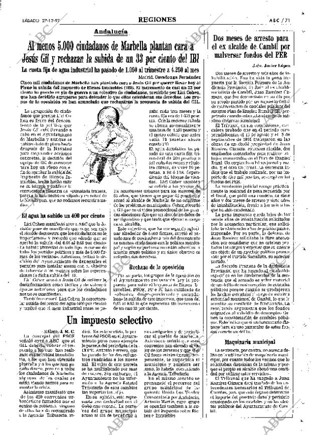 ABC MADRID 27-12-1997 página 71
