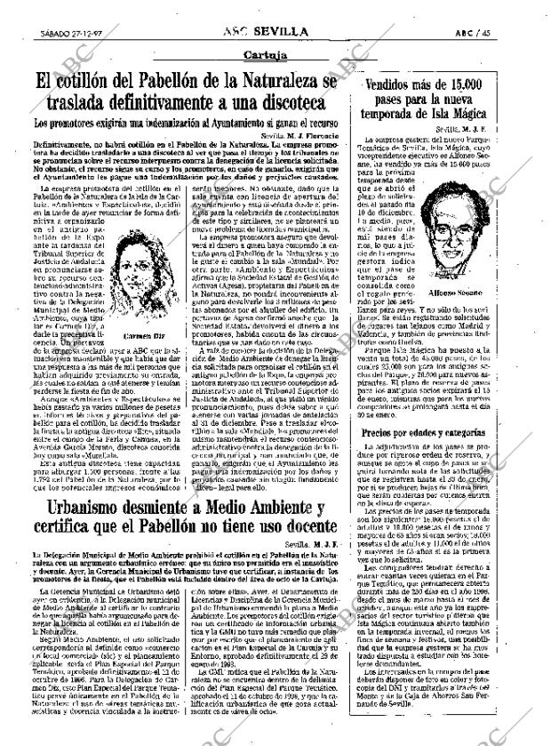 ABC SEVILLA 27-12-1997 página 45