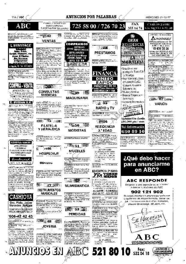 ABC MADRID 31-12-1997 página 116