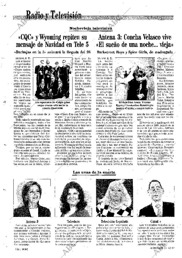 ABC MADRID 31-12-1997 página 126