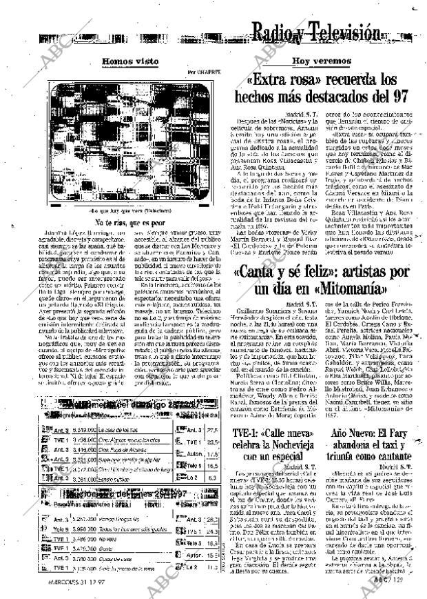 ABC MADRID 31-12-1997 página 129
