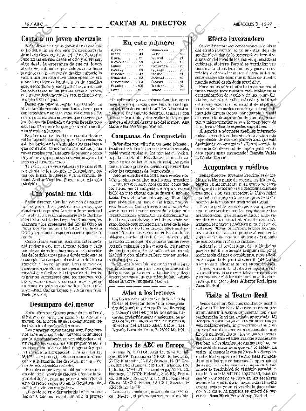 ABC MADRID 31-12-1997 página 16
