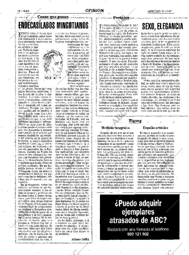 ABC MADRID 31-12-1997 página 18
