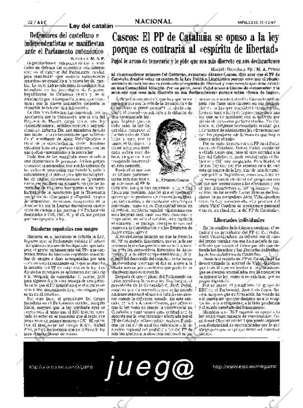 ABC MADRID 31-12-1997 página 22