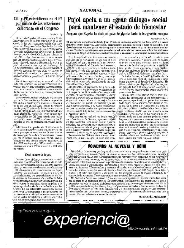 ABC MADRID 31-12-1997 página 26