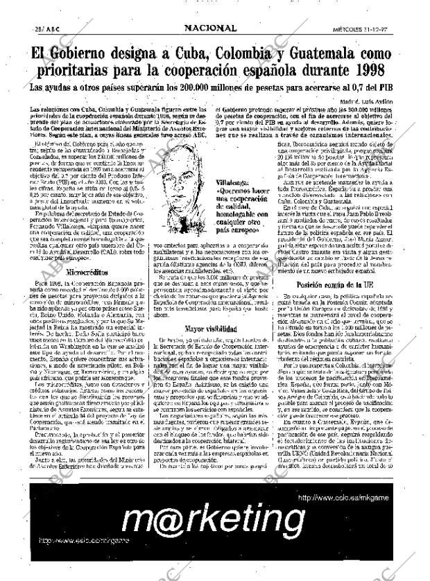 ABC MADRID 31-12-1997 página 28