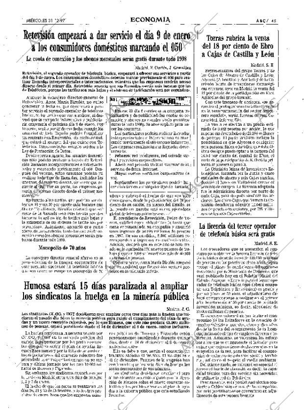 ABC MADRID 31-12-1997 página 45