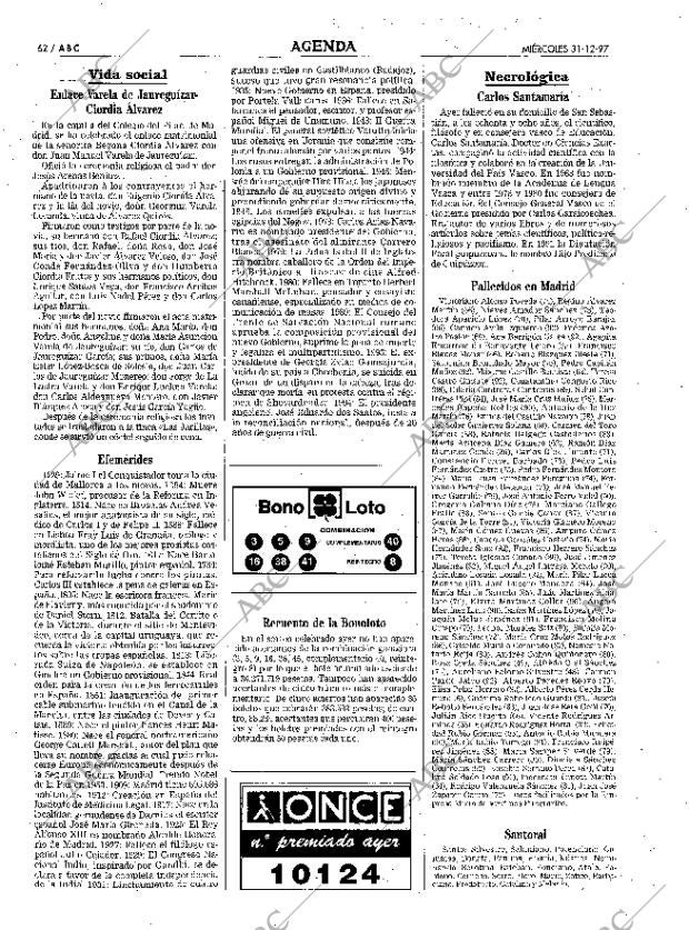 ABC MADRID 31-12-1997 página 62