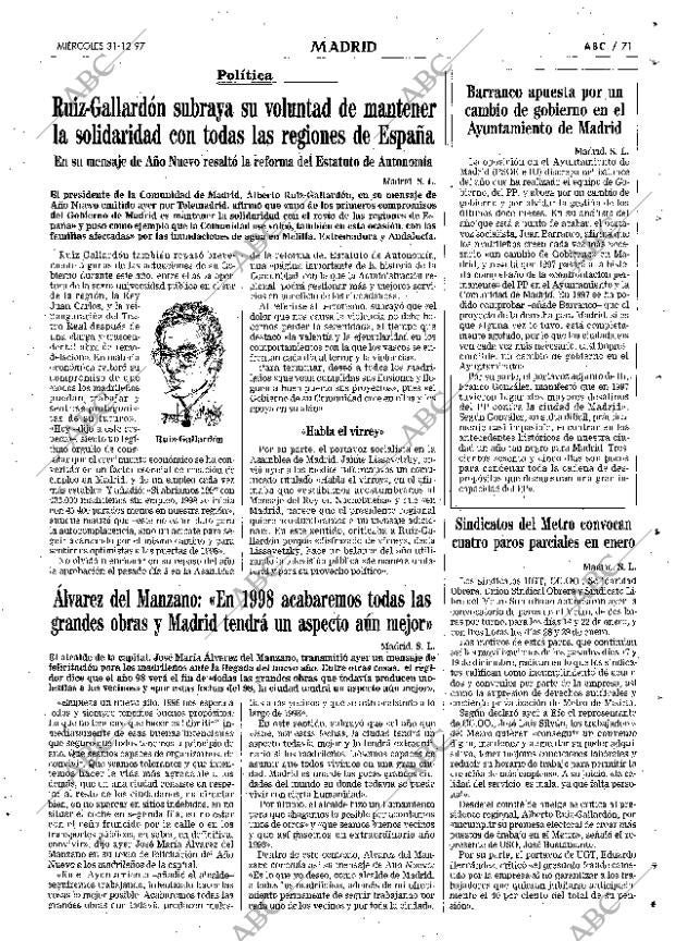 ABC MADRID 31-12-1997 página 71