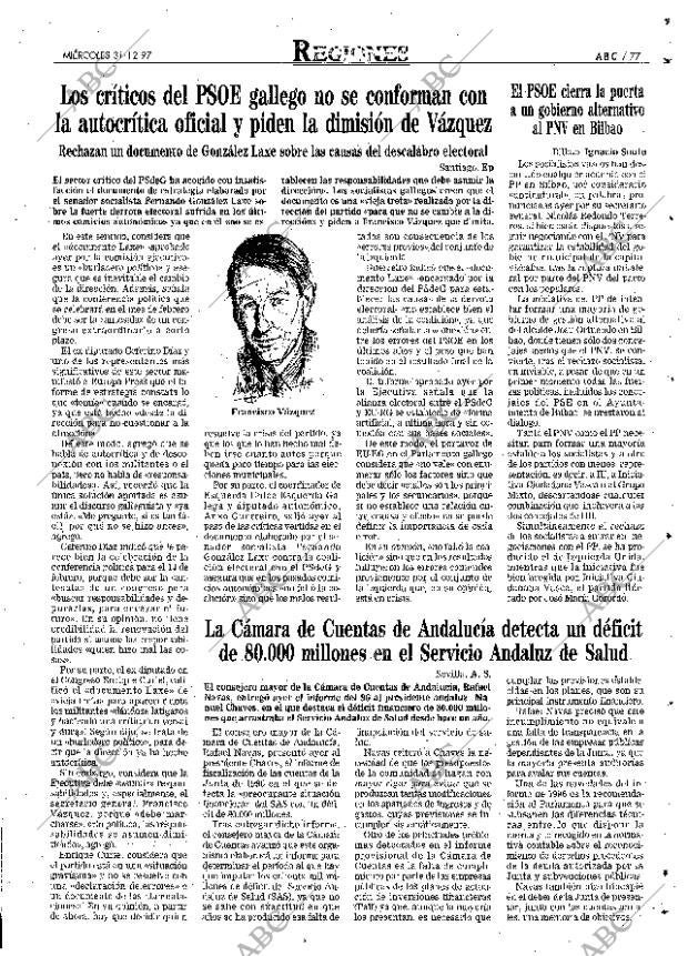 ABC MADRID 31-12-1997 página 77
