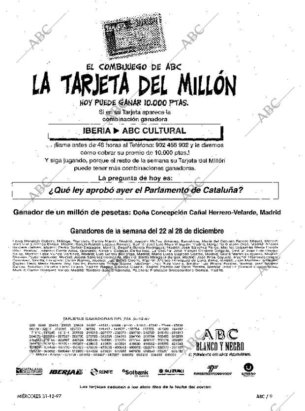 ABC MADRID 31-12-1997 página 9