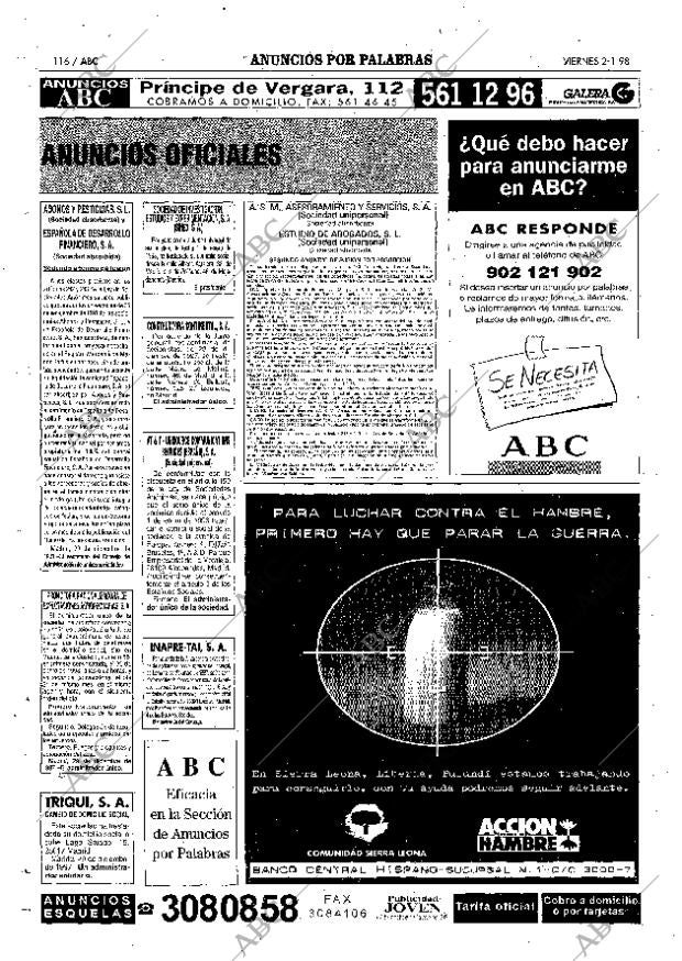 ABC MADRID 02-01-1998 página 116