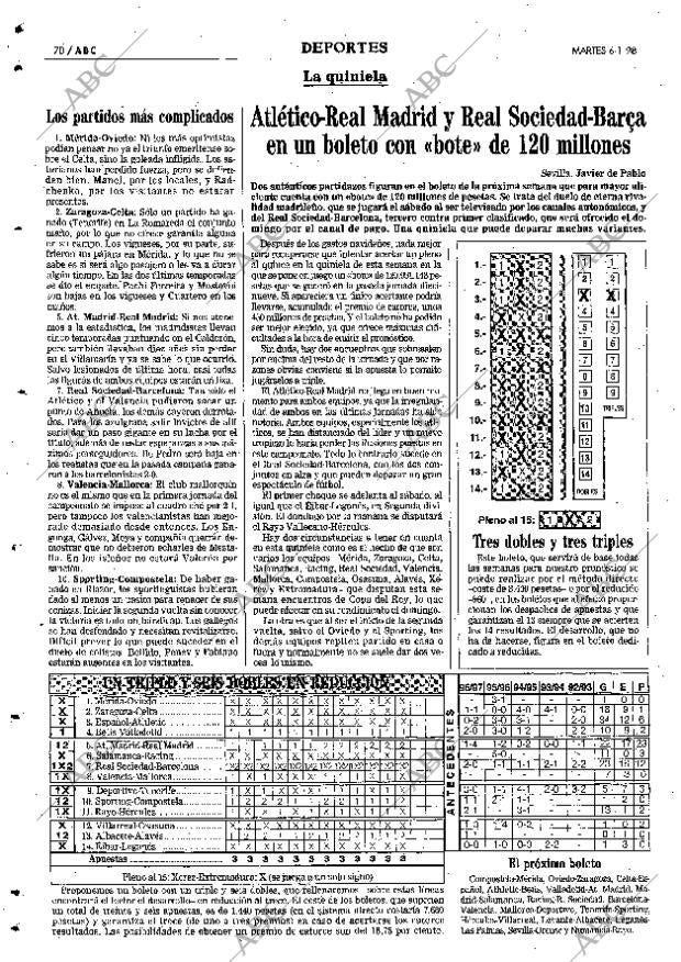 ABC SEVILLA 06-01-1998 página 70