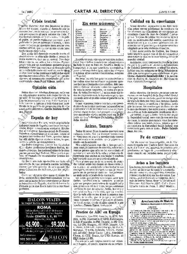 ABC MADRID 08-01-1998 página 14
