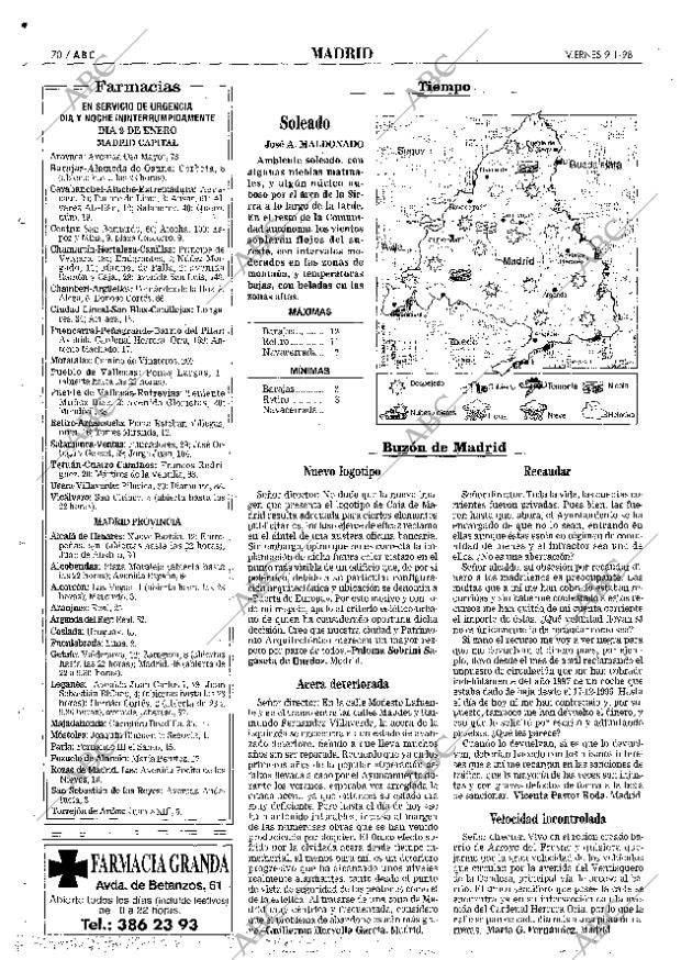 ABC MADRID 09-01-1998 página 70