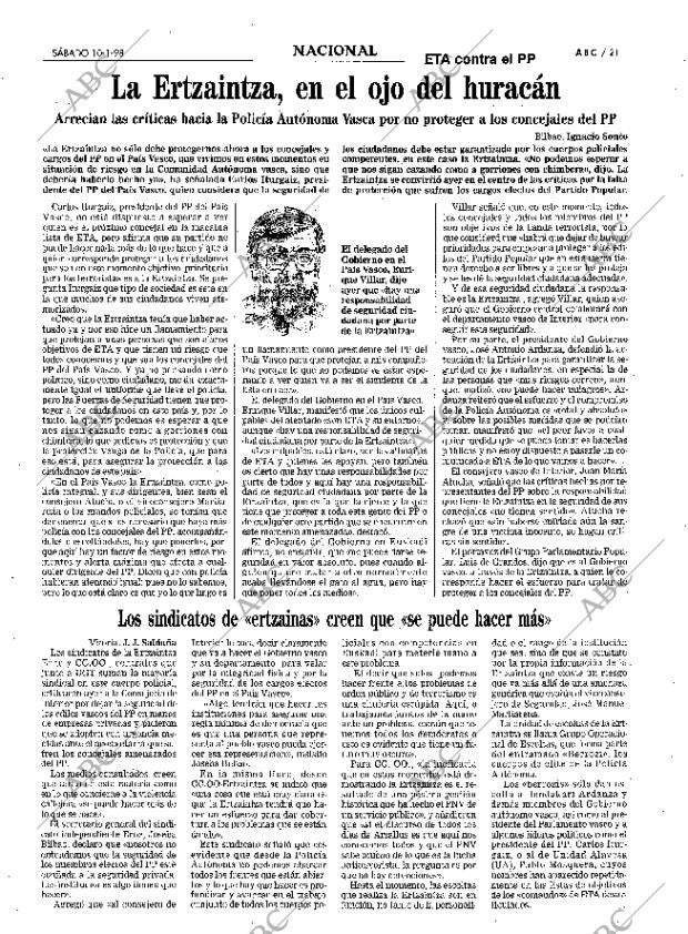 ABC MADRID 10-01-1998 página 21