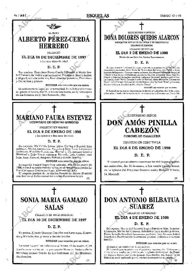 ABC MADRID 10-01-1998 página 96