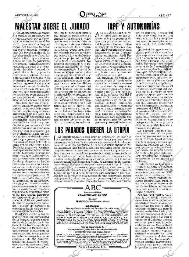 ABC MADRID 14-01-1998 página 17