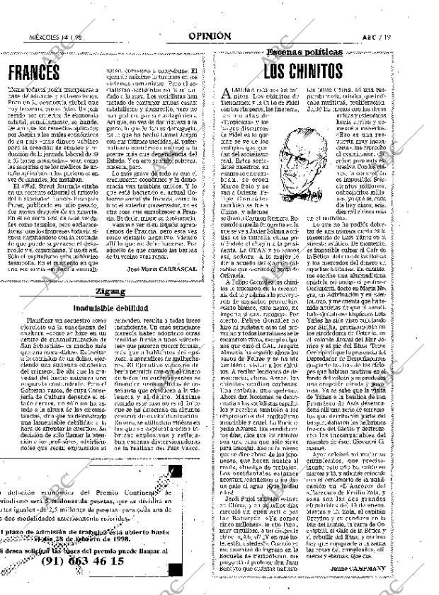 ABC MADRID 14-01-1998 página 19