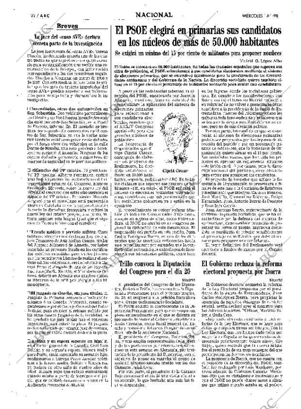 ABC MADRID 14-01-1998 página 22
