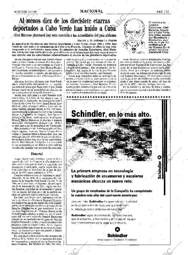 ABC MADRID 14-01-1998 página 25