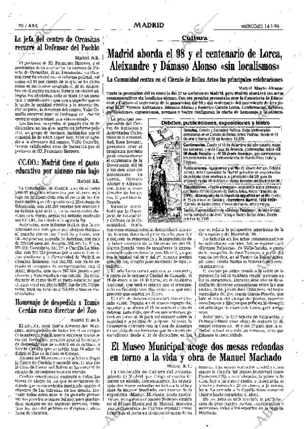 ABC MADRID 14-01-1998 página 70