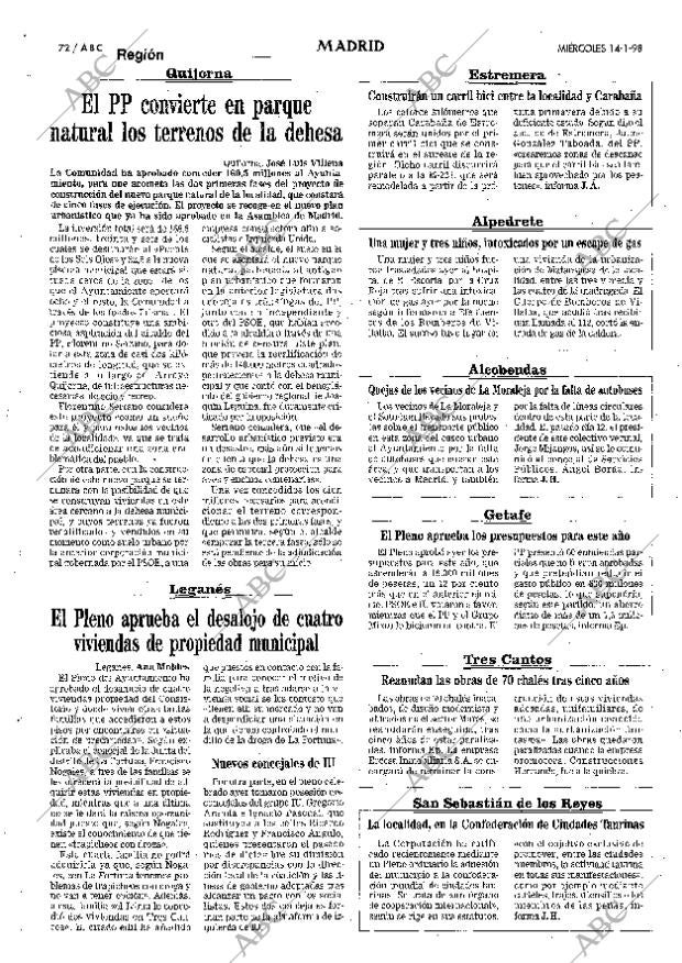 ABC MADRID 14-01-1998 página 72