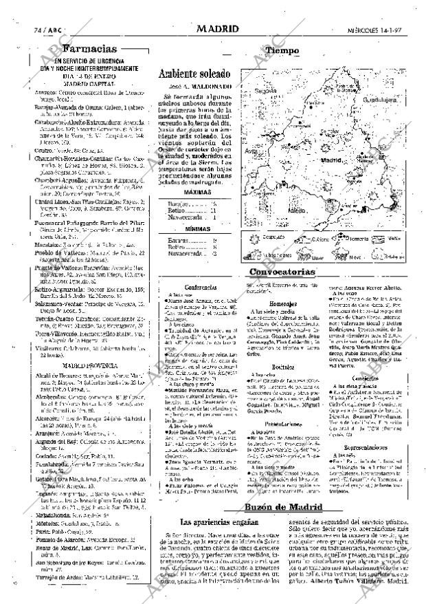 ABC MADRID 14-01-1998 página 74