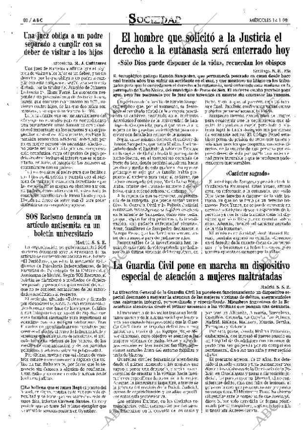 ABC MADRID 14-01-1998 página 80