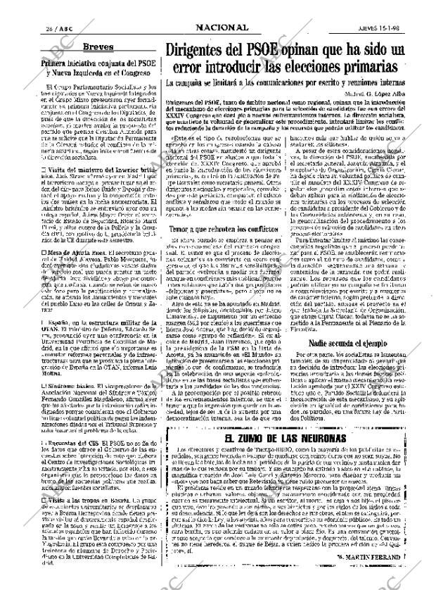 ABC MADRID 15-01-1998 página 26