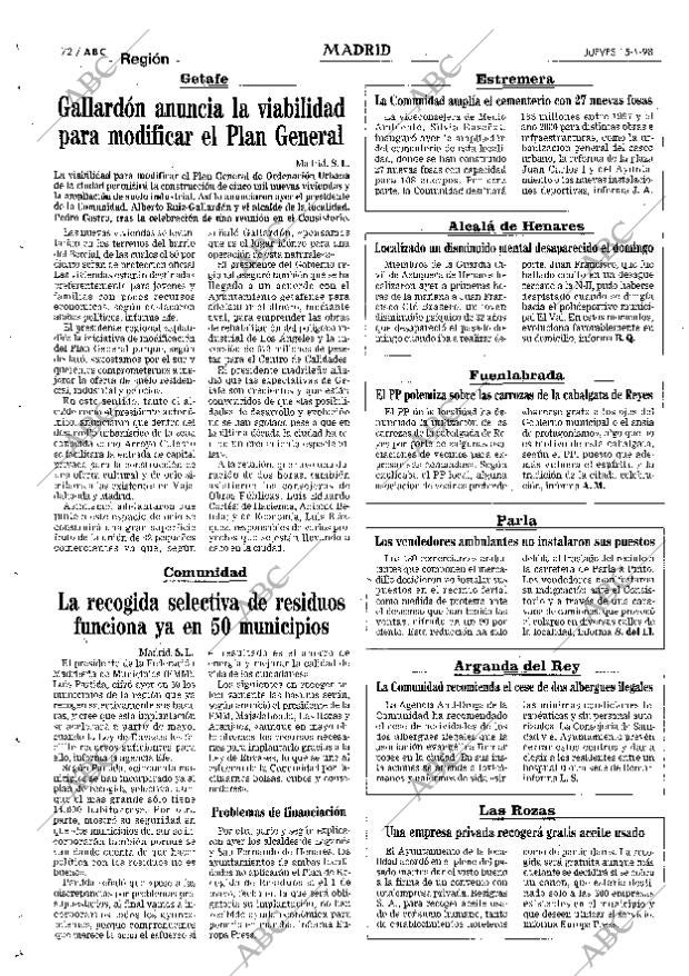 ABC MADRID 15-01-1998 página 72