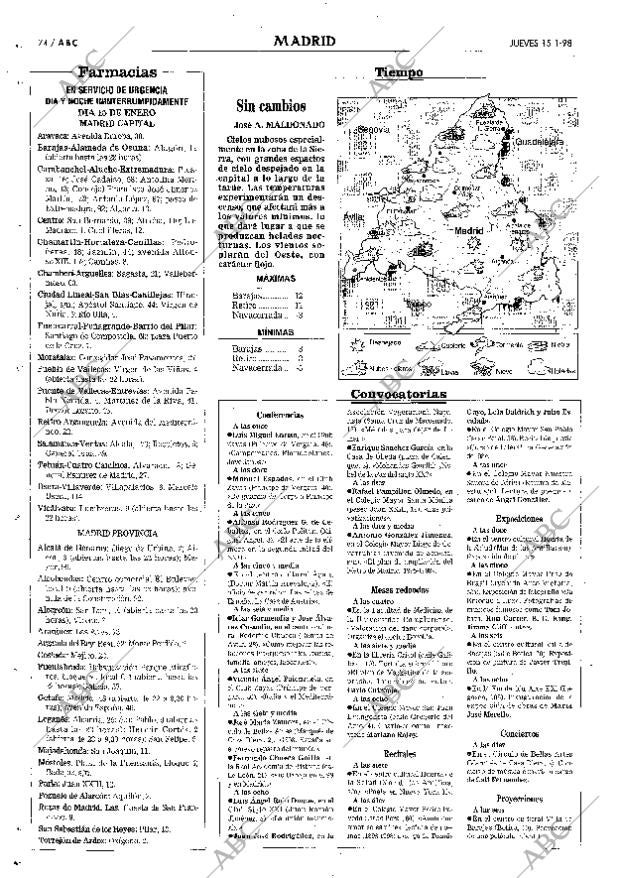 ABC MADRID 15-01-1998 página 74
