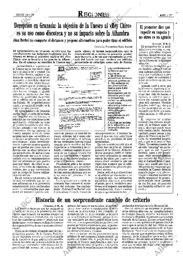 ABC MADRID 15-01-1998 página 77