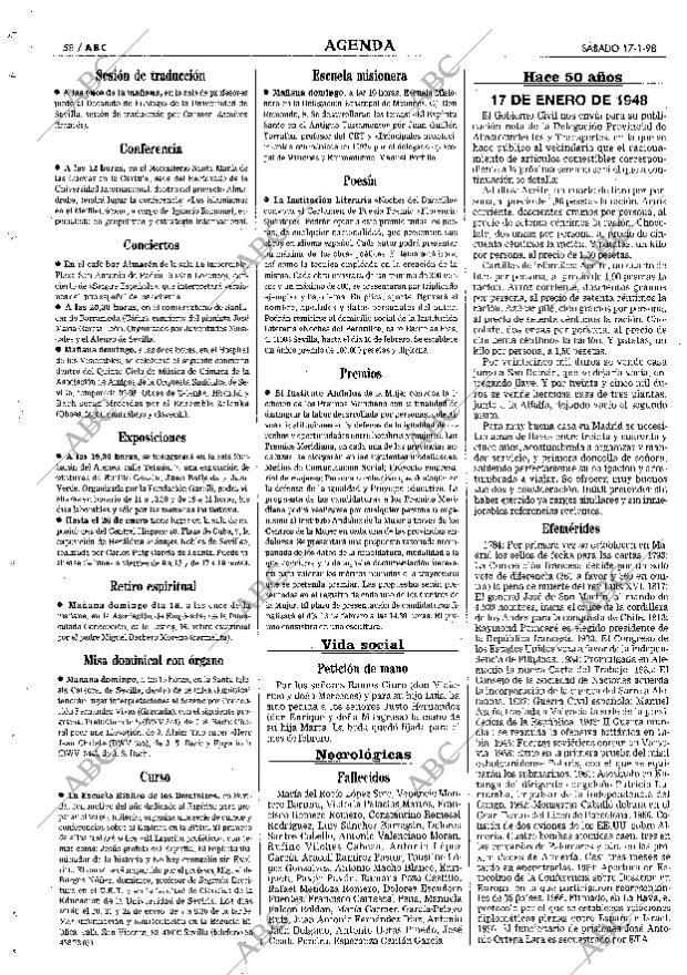 ABC SEVILLA 17-01-1998 página 58