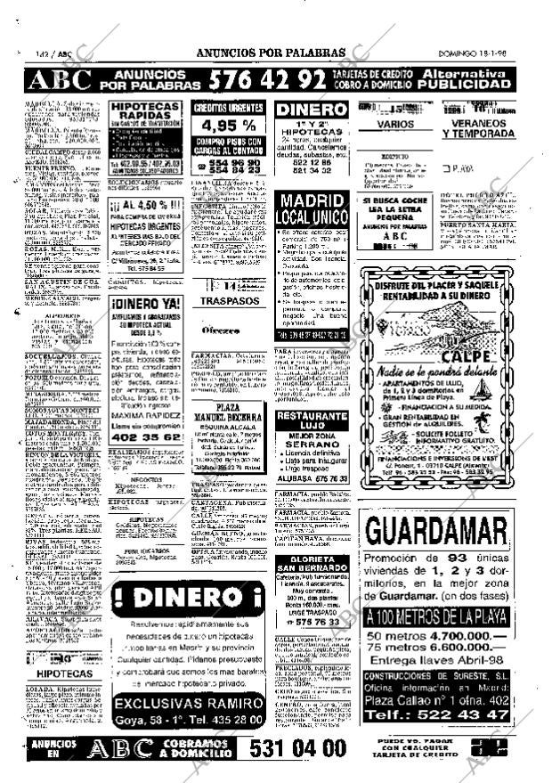ABC MADRID 18-01-1998 página 142